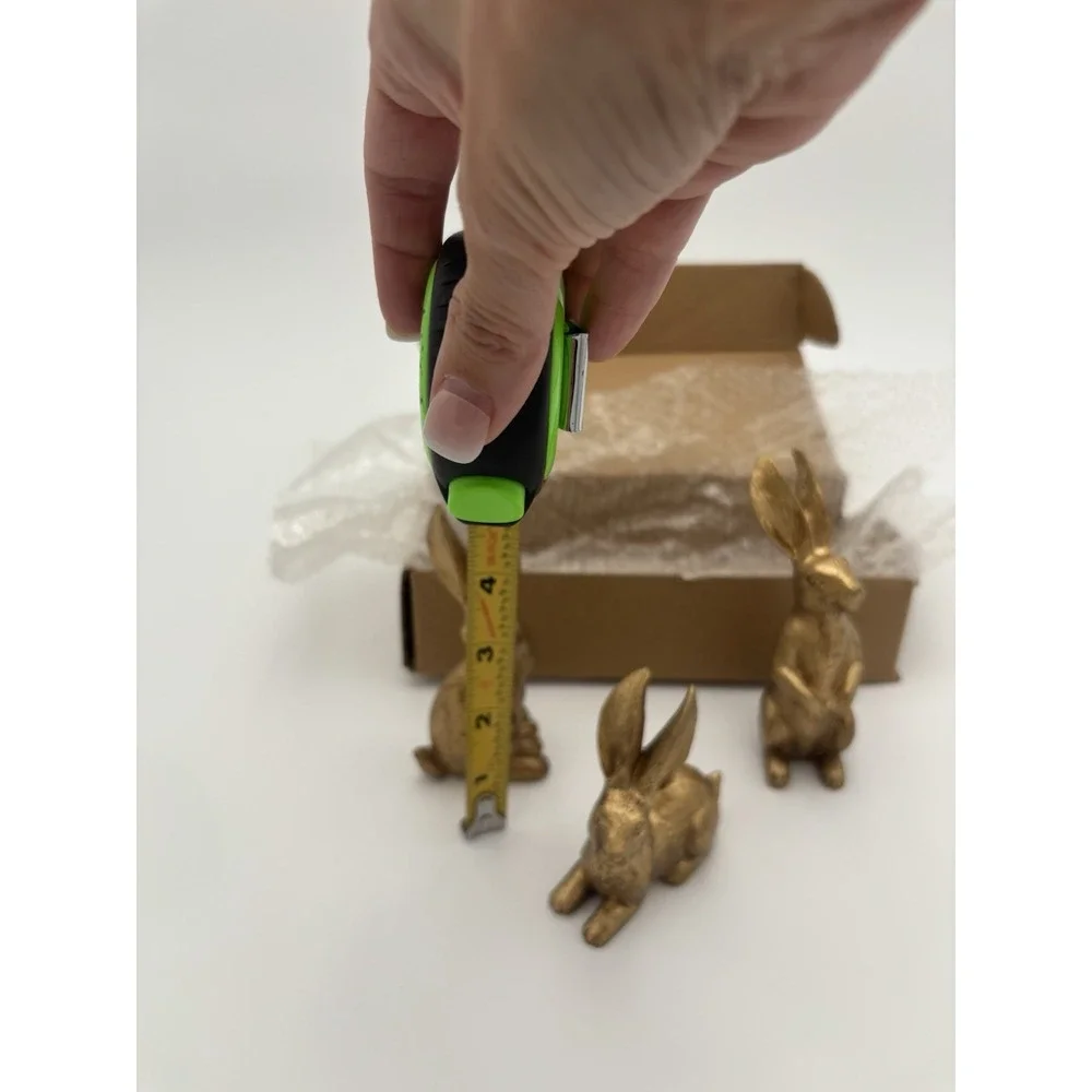Spring Mini Gold Bunny Figural Set of 3 NEW🐰